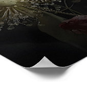Butterfly Flower Garden Print, Dark Academia Wall ポスター (角)