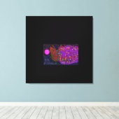 Butterfly Flower on Water キャンバスプリント (インサイチュ (ウッドフロア))