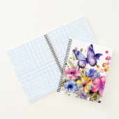 Butterfly flower pattern ノートブック (内部)