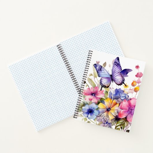 Butterfly flower pattern ノートブック (内部)