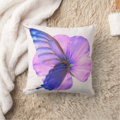 Butterfly Flower Throw Pillow クッション (ブランケット)