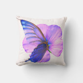Butterfly Flower Throw Pillow クッション (正面)