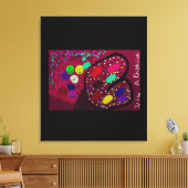 Butterfly Flowering Rose Tree  キャンバスプリント (インサイチュ (リビング))