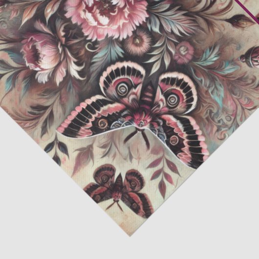 Butterfly Flowers Butterflies Whimsical Decoupage 薄葉紙 (詳細)