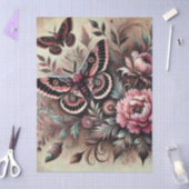 Butterfly Flowers Butterflies Whimsical Decoupage 薄葉紙 (クラフト)