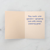 Butterfly Flowers Happy Anniversary Greeting Card カード (内部)