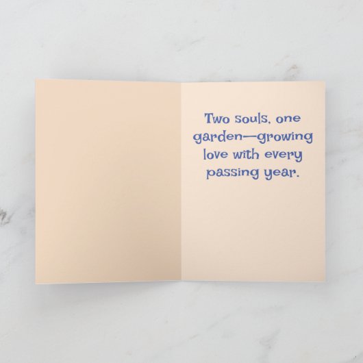 Butterfly Flowers Happy Anniversary Greeting Card カード (内部)