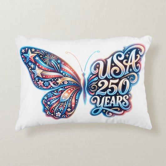 Butterfly for the USA 250th anniversary アクセントクッション (正面)