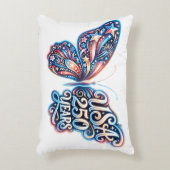 Butterfly for the USA 250th anniversary アクセントクッション (正面(垂直))