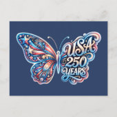 Butterfly for the USA 250th anniversary シーズンポストカード (正面)
