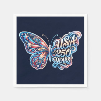 Butterfly for the USA 250th anniversary スタンダードカクテルナプキン