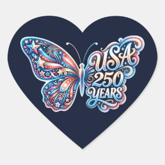 Butterfly for the USA 250th anniversary ハートシール