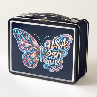 Butterfly for the USA 250th anniversary メタルランチボックス