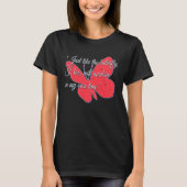 Butterfly  for women kids with positive message tシャツ (正面)