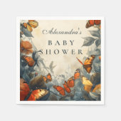 Butterfly Garden Baby Shower スタンダードカクテルナプキン (正面)