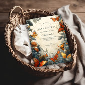 Butterfly Garden Baby Shower 招待状