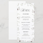 Butterfly Garden Baby Shower or Bridal Shower  メニュー (正面/裏面)