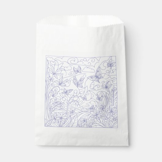 Butterfly Garden Blue フェイバーバッグ (正面)