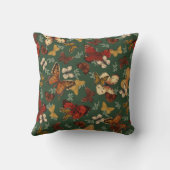 Butterfly Garden Fresh Green Pattern クッション (裏面)