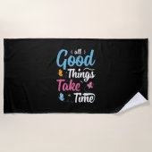 Butterfly Gift | All Good Things Take Time ビーチタオル (正面)