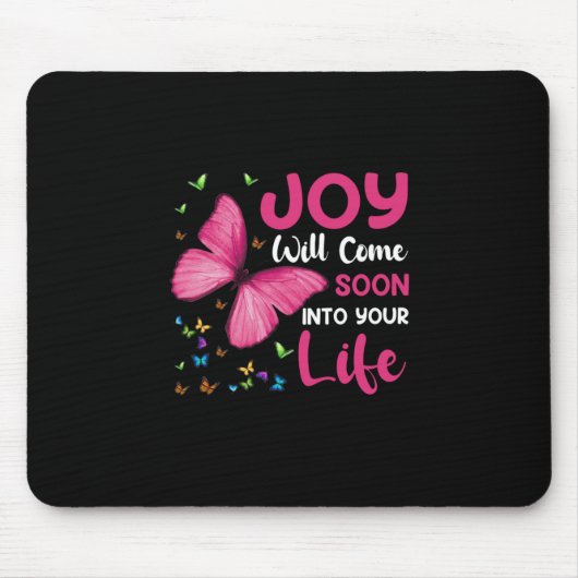Butterfly Gift | Joy Will Come Soon マウスパッド (正面)