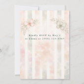 Butterfly Girl Baby in Bloom Watercolor Floral 招待状 (裏面)