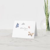 Butterfly Girl Baby Shower  サンキューカード (正面)