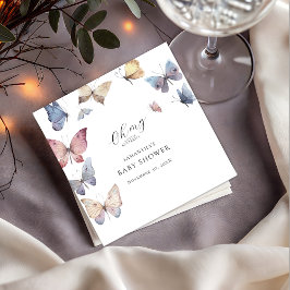 Butterfly Girl Baby Shower Paper Napkin スタンダードカクテルナプキン