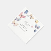 Butterfly Girl Baby Shower Paper Napkin スタンダードカクテルナプキン (角)