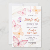 Butterfly girl Birthday  招待状 (正面)