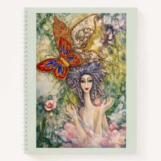 Butterfly Goddess Art Journal – Soulful Spirit ノートブック (正面)