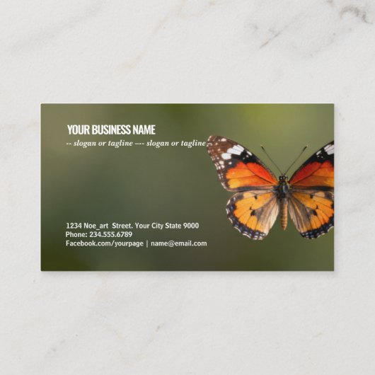 Butterfly Grace: Nature-Inspired Business Card 名刺 (裏面)