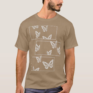 Butterfly Grunge Fairycore Aesthetic Goth  Tシャツ