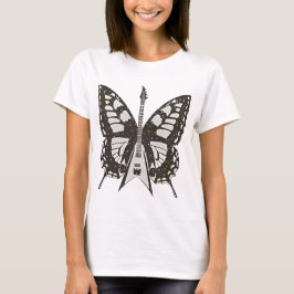 butterfly guitar t shirt tシャツ