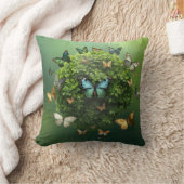 Butterfly Harmony Nature Sphere Throw Pillow クッション (ブランケット)