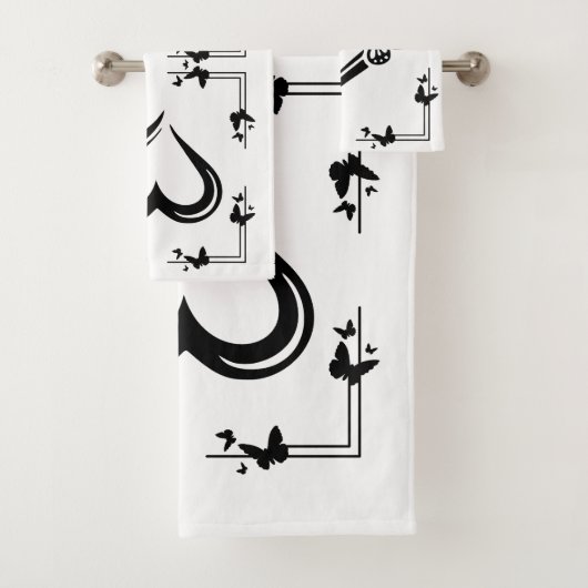 "Butterfly & Heart" Bath Towell Set バスタオルセット (インサイチュ)