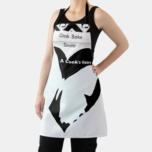 Butterfly Heart Cook Bake Saute エプロン (インサイチュ)