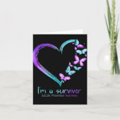 Butterfly Heart Im A Survivor Suicide Prevention  カード (正面)