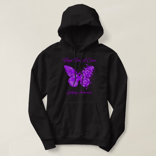 Butterfly Hope For A Cure Epilepsy Awareness  パーカ (デザイン正面)
