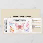  Butterfly House Gift Certificate 招待状 (正面/裏面)
