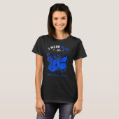 Butterfly I Wear Blue For Behcet's Disease Awarene Tシャツ (正面フル)