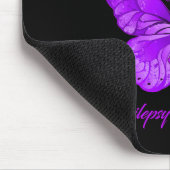 Butterfly I Wear Purple For My Mom Epilepsy Awaren マウスパッド (コーナー)