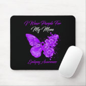 Butterfly I Wear Purple For My Mom Epilepsy Awaren マウスパッド (マウス)