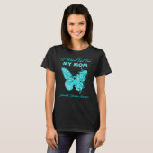 Butterfly I Wear Teal For My Mom Dissociative Diso Tシャツ (正面フル)