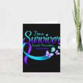Butterfly Im A Survivor Suicide Prevention Awaren  カード (正面)