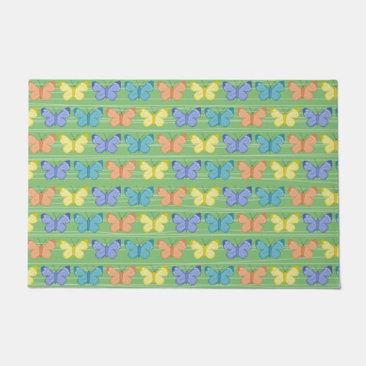 Butterfly In Art ドアマット (正面)