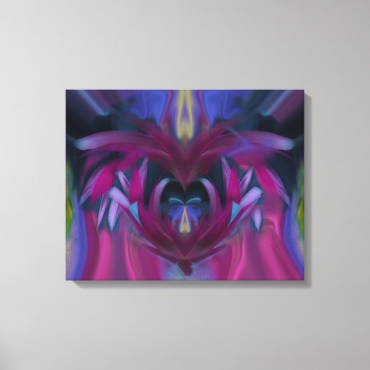 Butterfly in the Cornflowers No 3ポスター キャンバスプリント (正面)