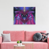 Butterfly in the Cornflowers No 3ポスター キャンバスプリント (インサイチュ (リビング))