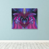 Butterfly in the Cornflowers No 3ポスター キャンバスプリント (インサイチュ (ウッドフロア))