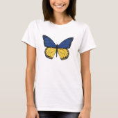 butterfly in ukrainian colors tシャツ (正面)